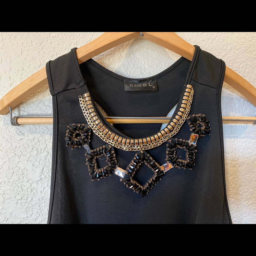 Black mini dress